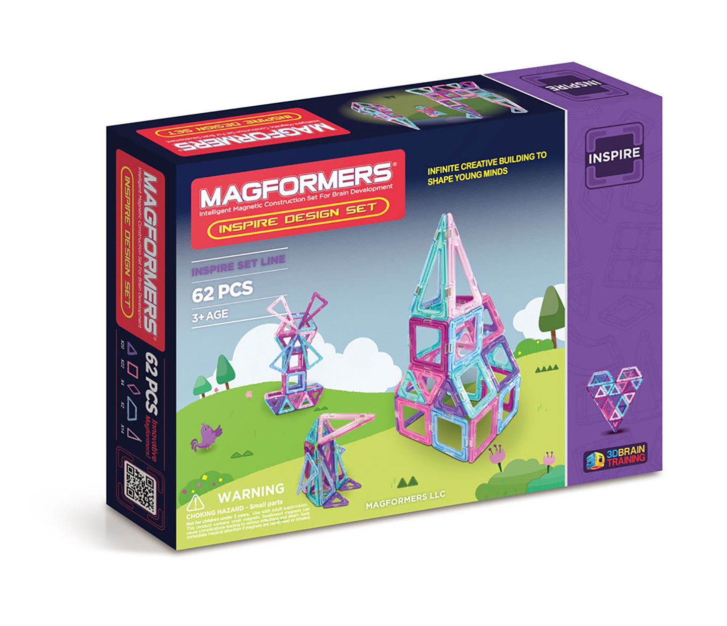 Magformers Inspire Design 62 Piece Magnetic Construction Set