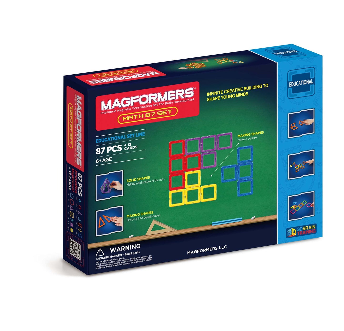 Magformers Math 87 Piece Magnetic Construction Set