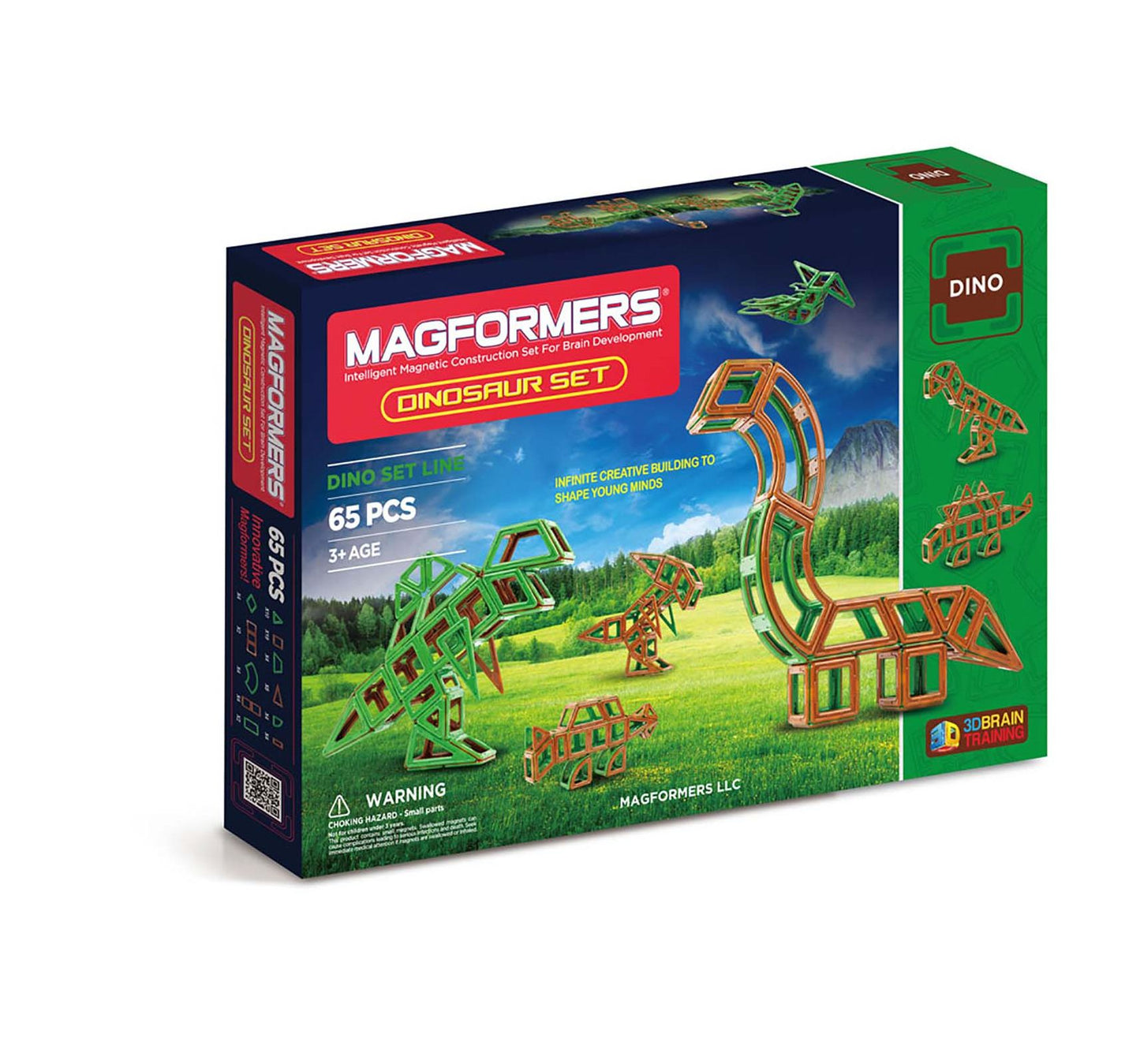Magformers Dinosaur 65 Piece Magnetic Construction Set