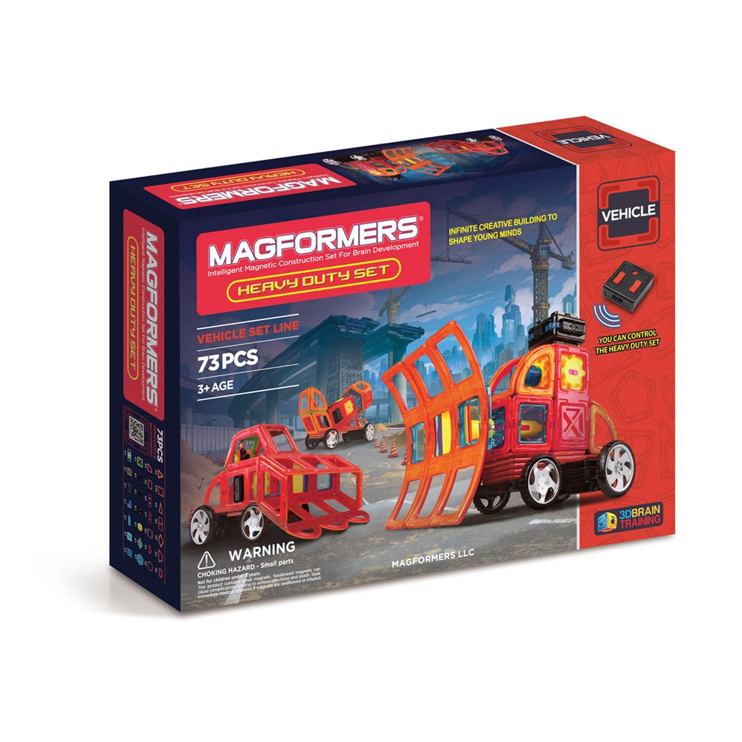 Magformers Heavy Duty 73 Piece Magnetic Construction Set