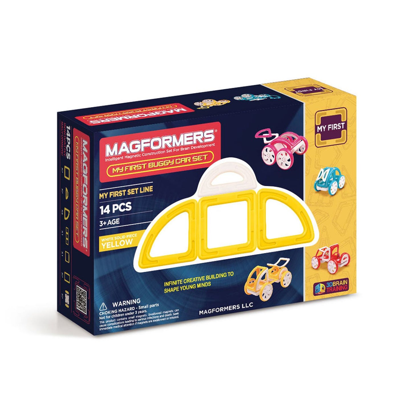 Magformers My First Buggy 14 Piece Magnetic Construction Set - Yellow