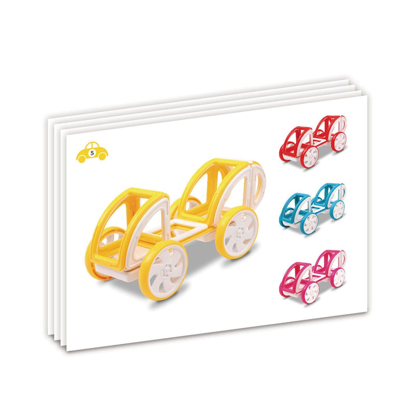 Magformers My First Buggy 14 Piece Magnetic Construction Set - Yellow