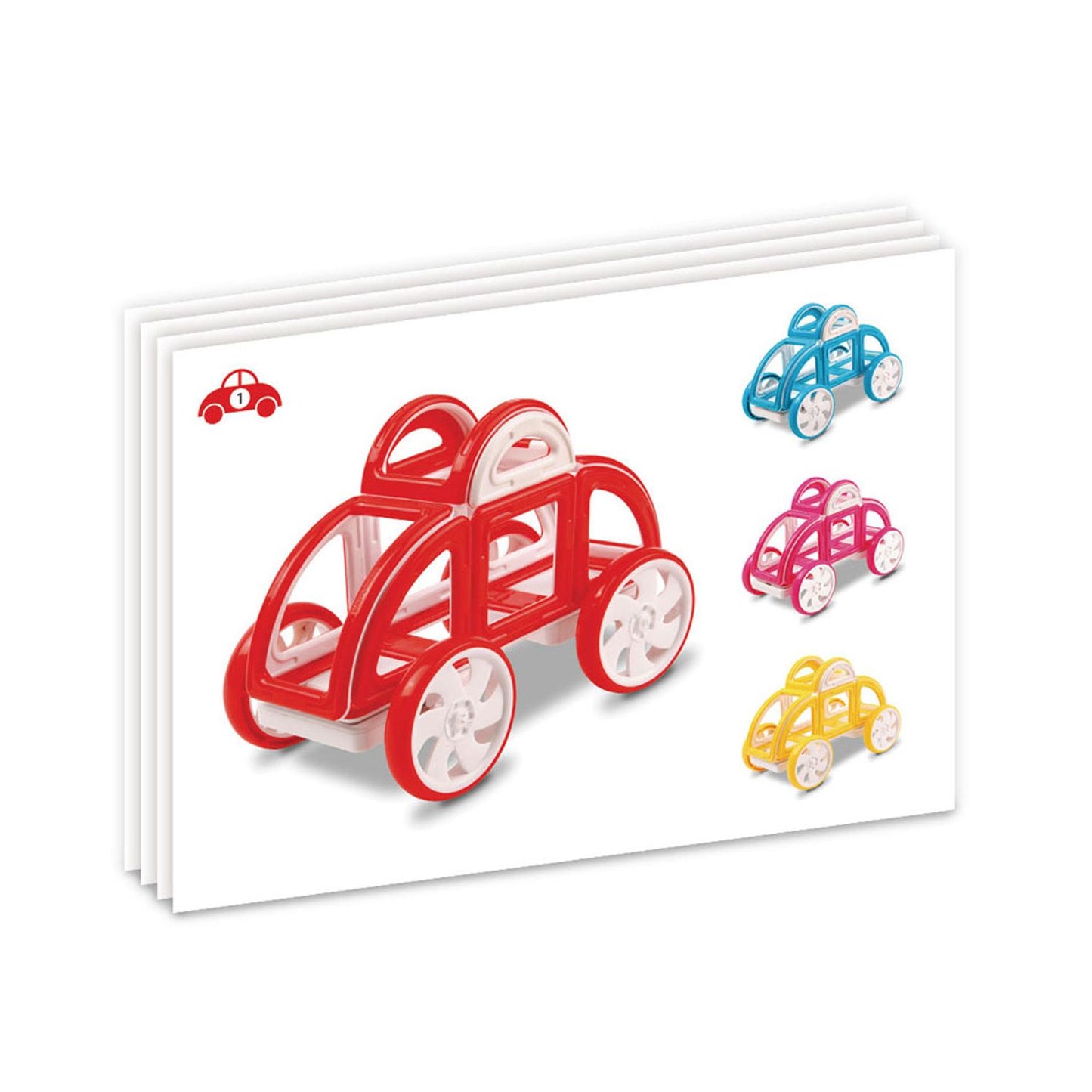 Magformers My First Buggy 14 Piece Magnetic Construction Set - Red