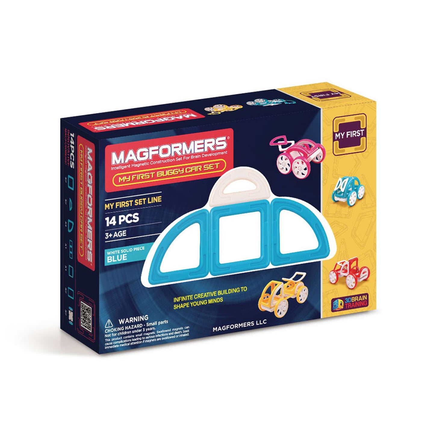 Magformers My First Buggy 14 Piece Magnetic Construction Set - Blue