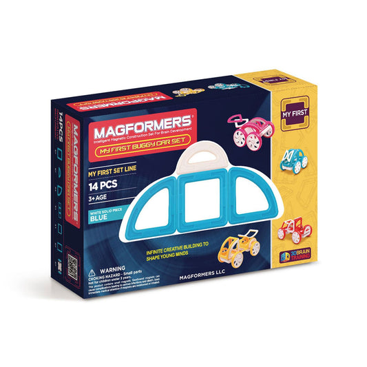 Magformers My First Buggy 14 Piece Magnetic Construction Set - Blue