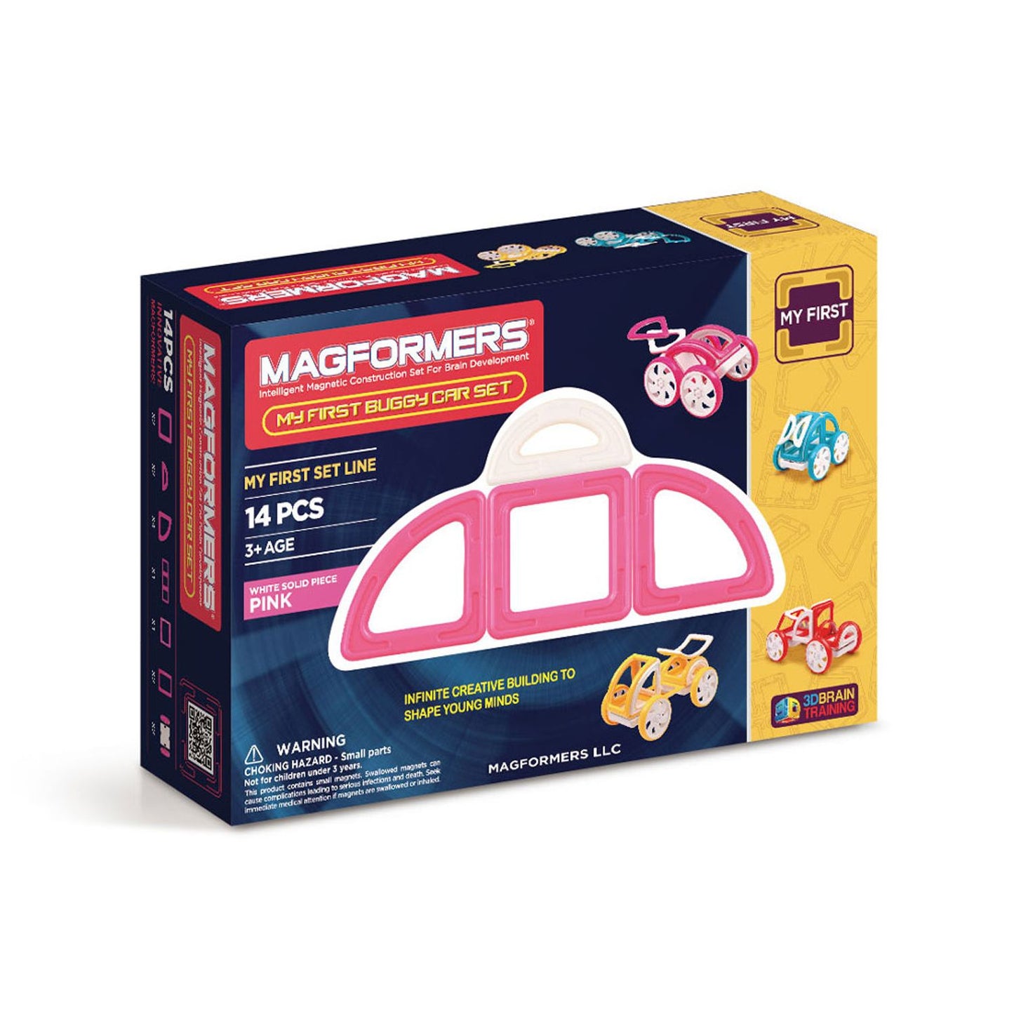 Magformers My First Buggy 14 Piece Magnetic Construction Set - Pink