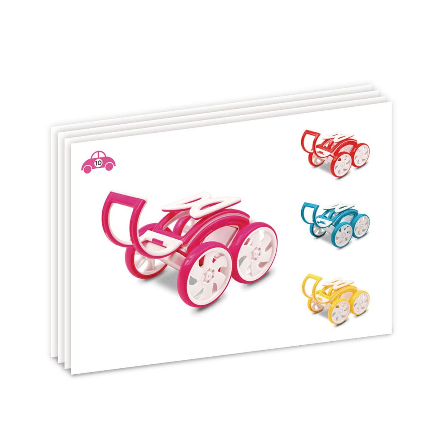 Magformers My First Buggy 14 Piece Magnetic Construction Set - Pink