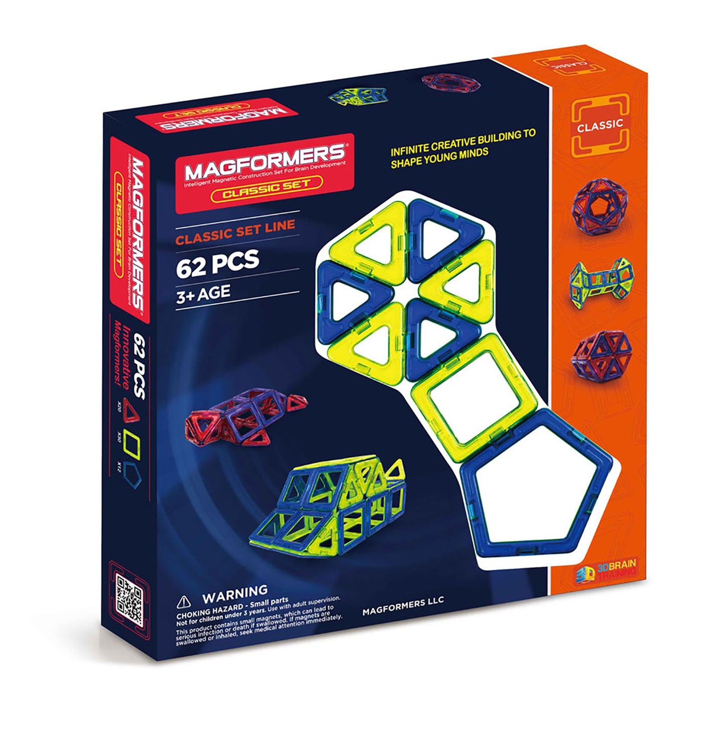 Magformers Classic 62 Piece Magnetic Construction Set