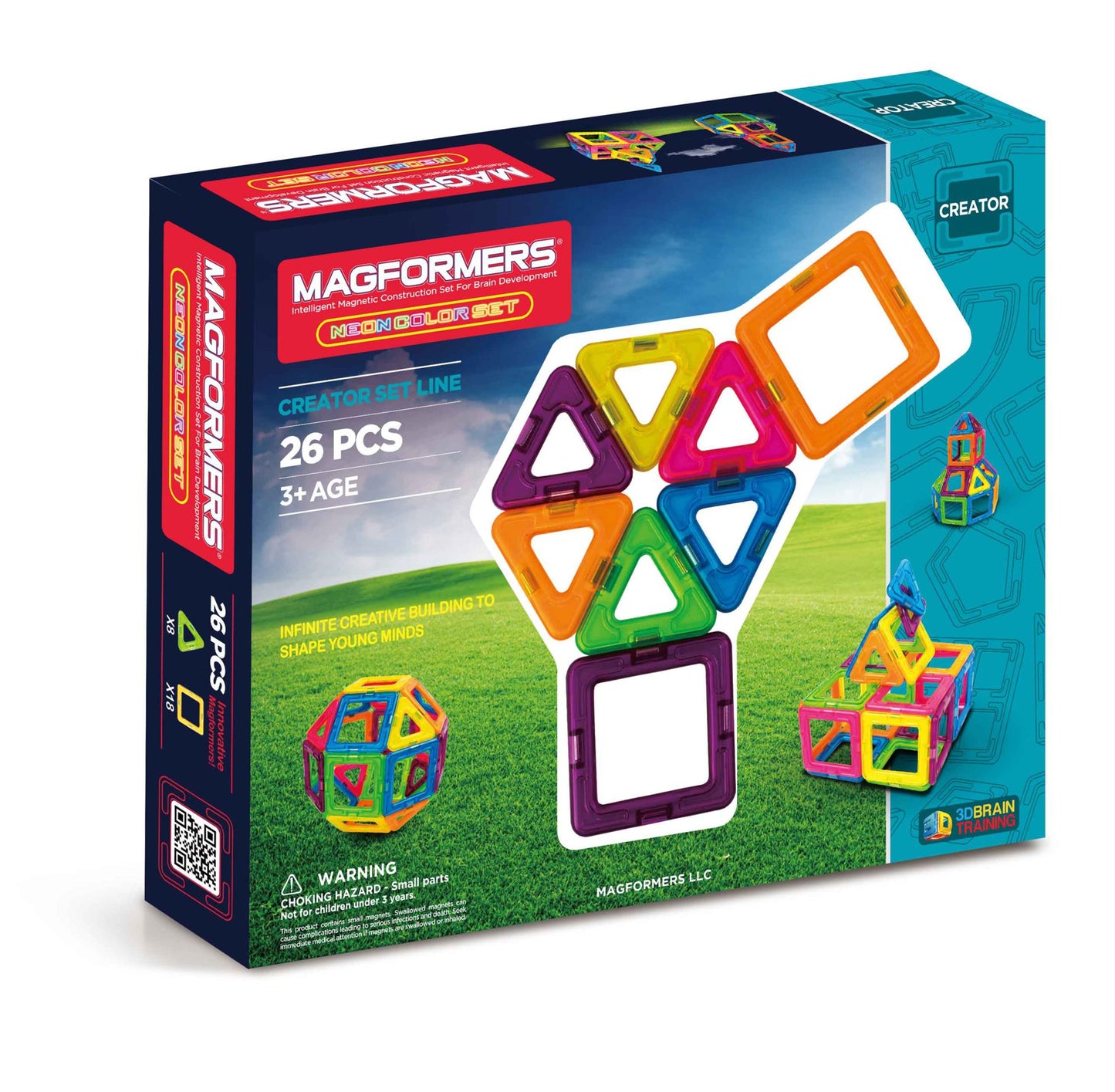 Magformers Neon 26 Piece Magnetic Construction Set