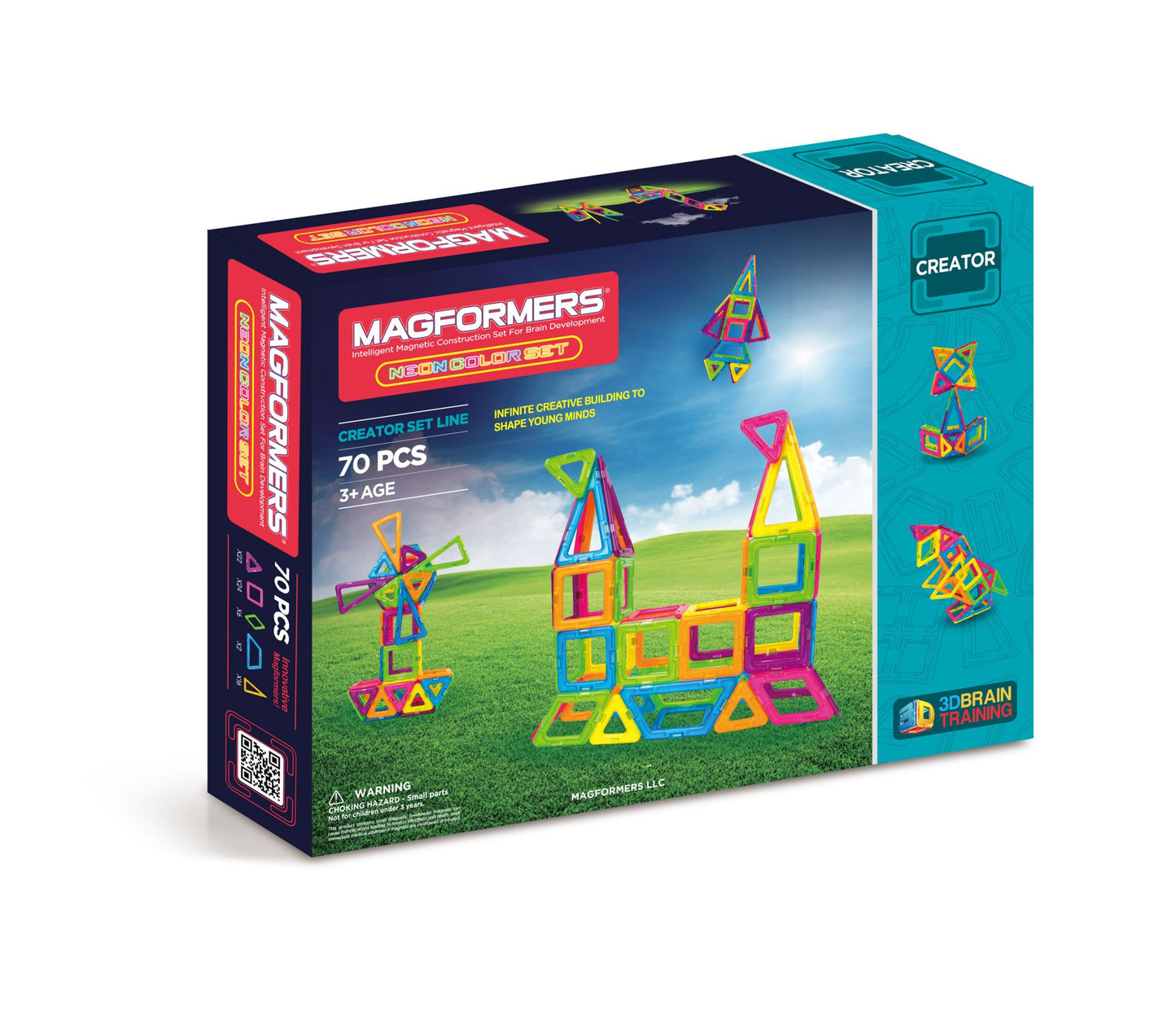Magformers Neon 70 Piece Magnetic Construction Set