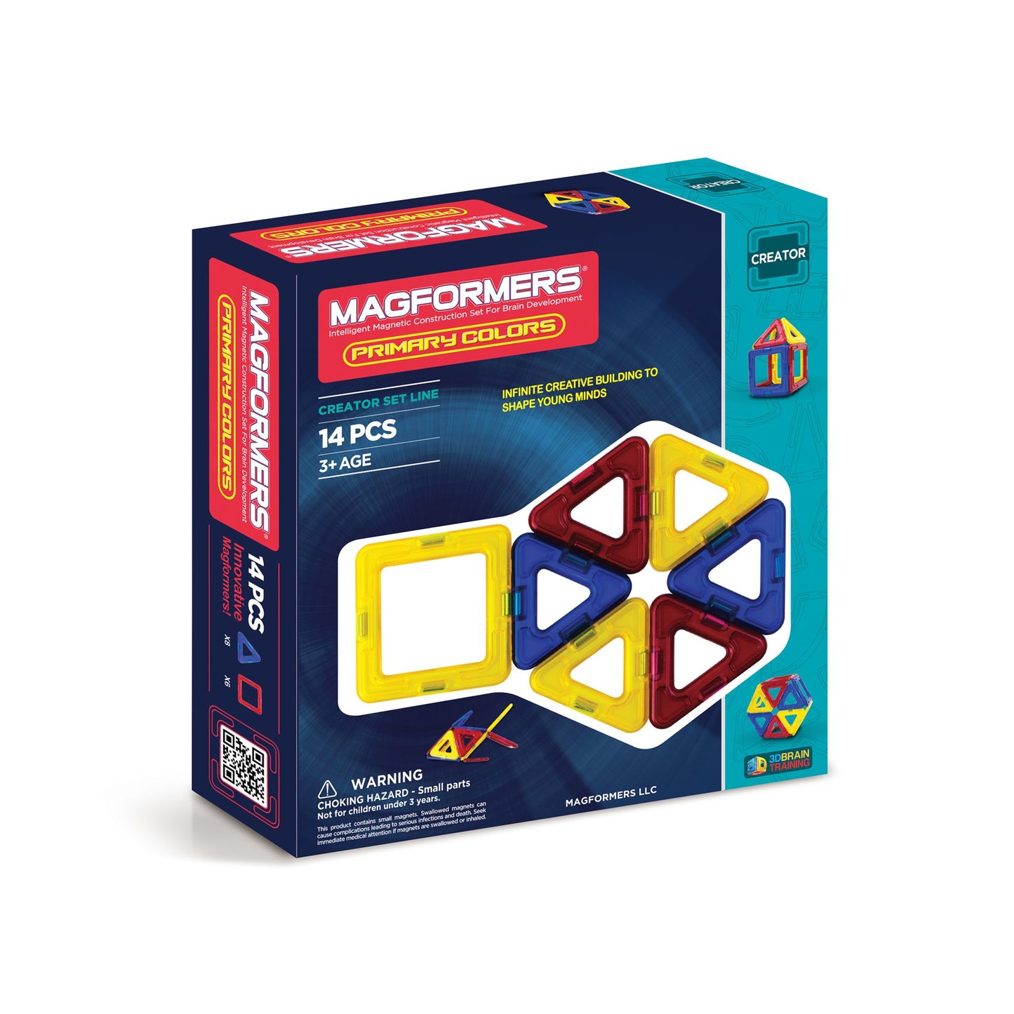 Magformers Primary Color 14 Piece Magnetic Construction Set