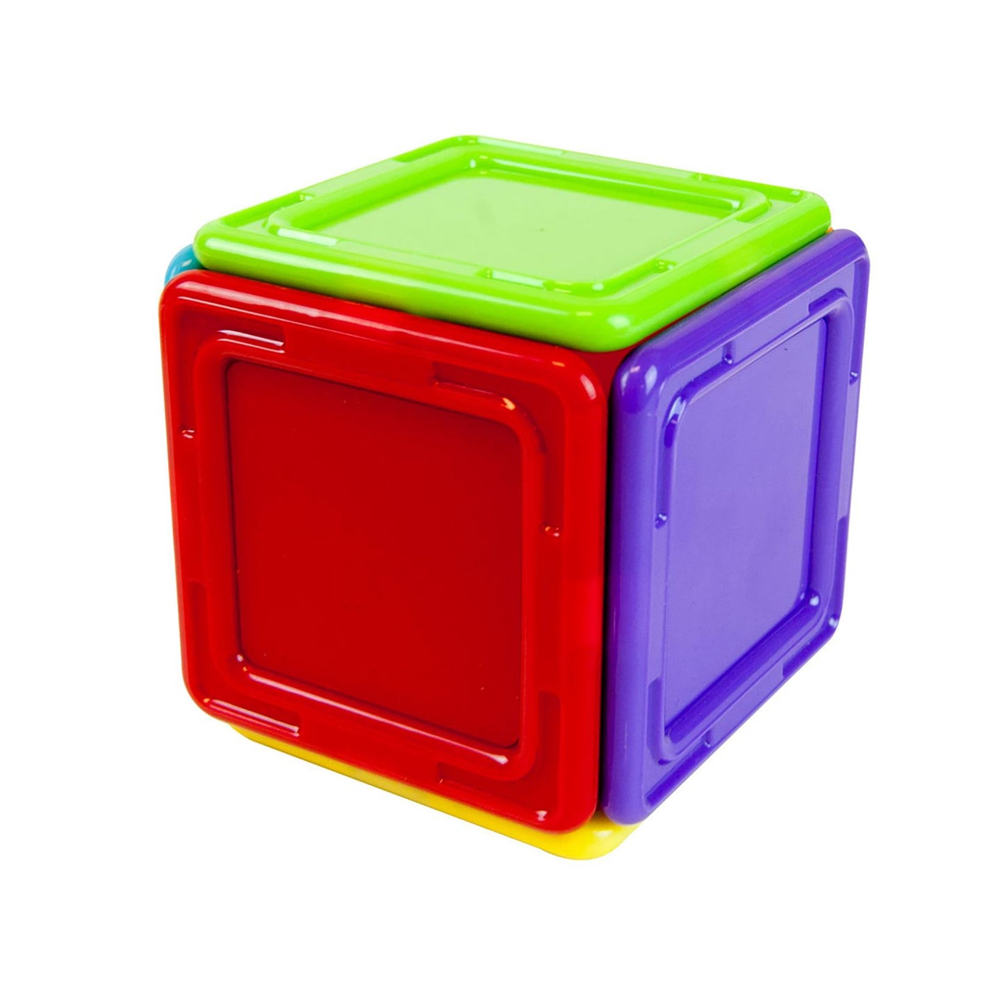 Magformers Solids Opaque Rainbow 14 Piece Magnetic Construction Set
