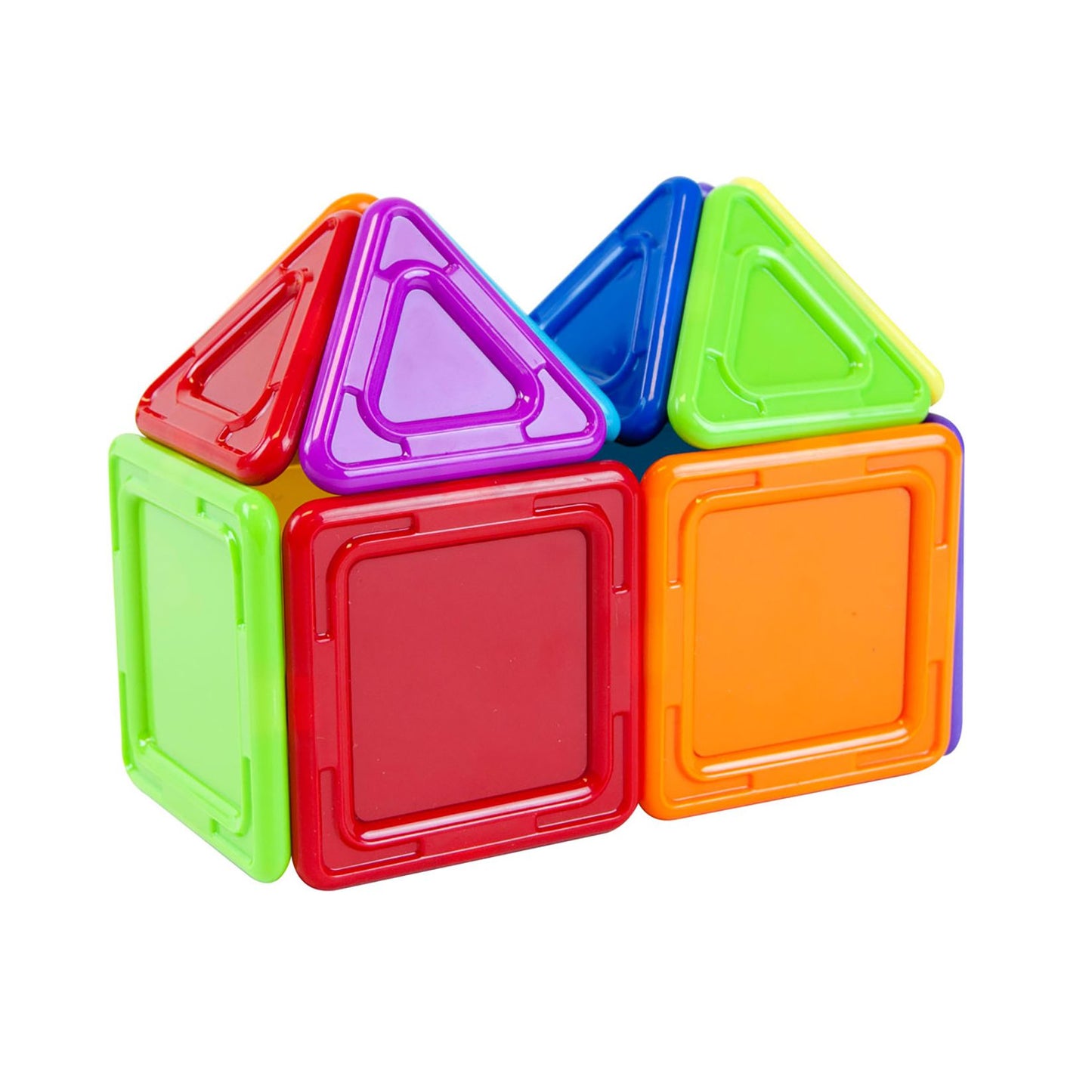 Magformers Solids Opaque Rainbow 14 Piece Magnetic Construction Set