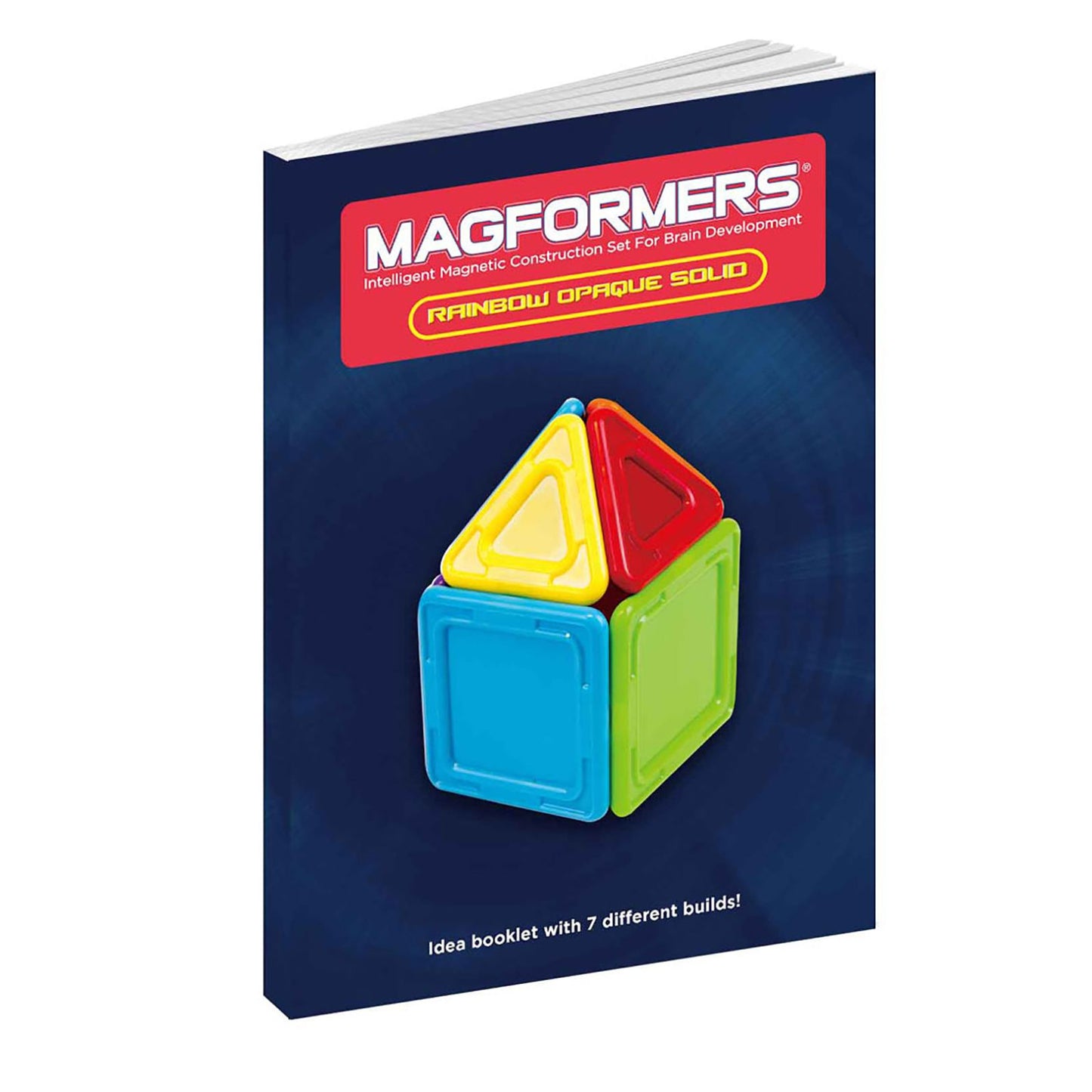 Magformers Solids Opaque Rainbow 14 Piece Magnetic Construction Set
