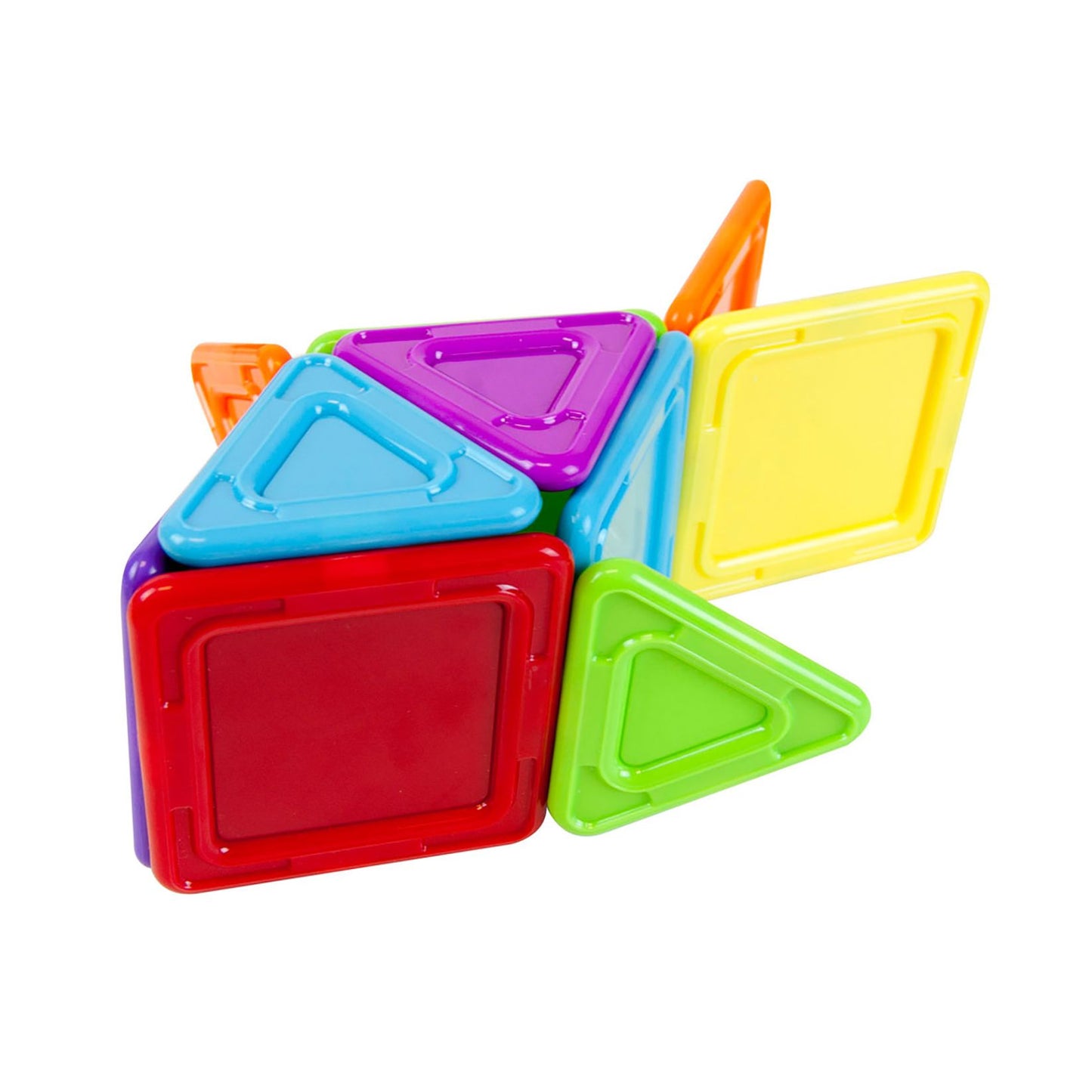Magformers Solids Opaque Rainbow 14 Piece Magnetic Construction Set