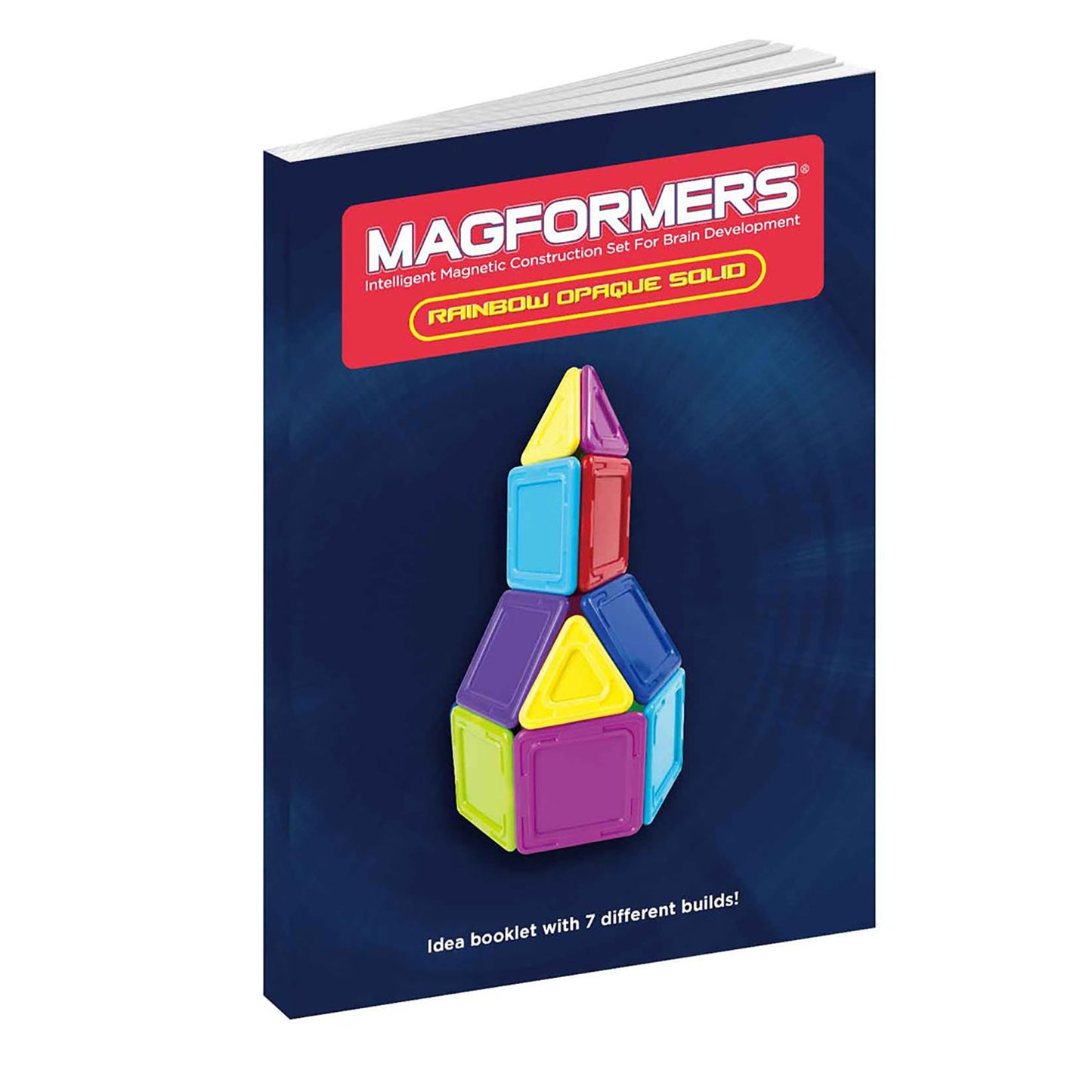 Magformers Solids Opaque Rainbow 30 Piece Magnetic Construction Set