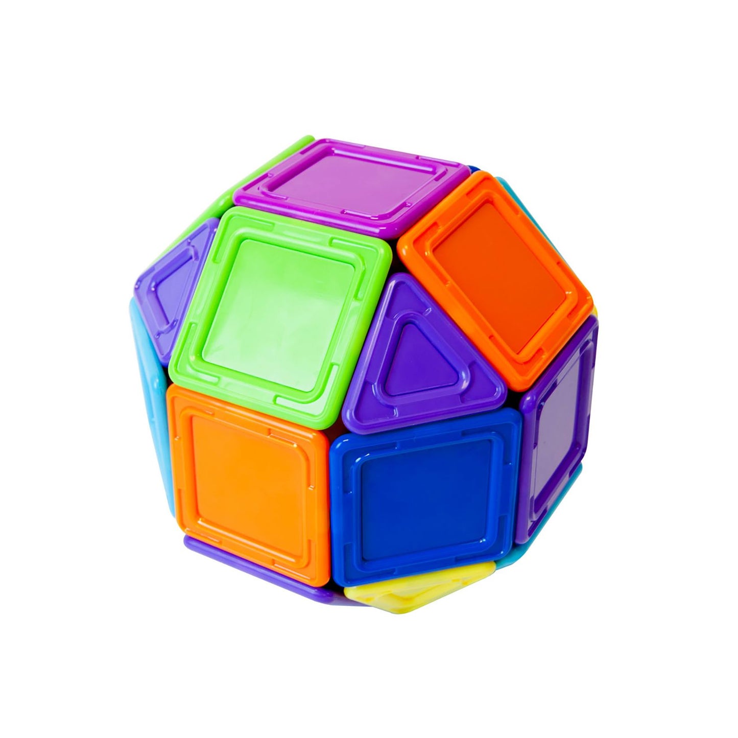 Magformers Solids Opaque Rainbow 30 Piece Magnetic Construction Set