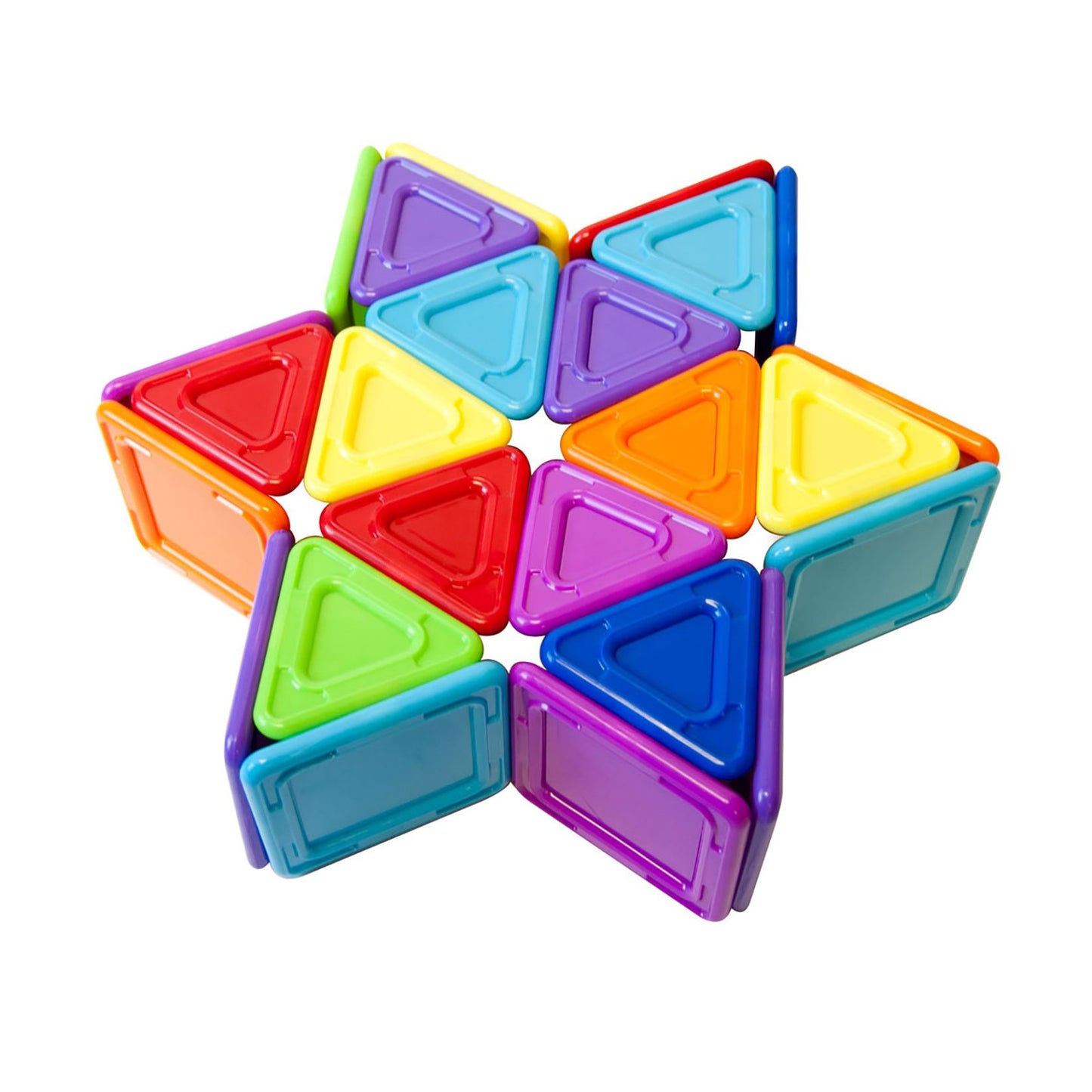Magformers Solids Opaque Rainbow 30 Piece Magnetic Construction Set