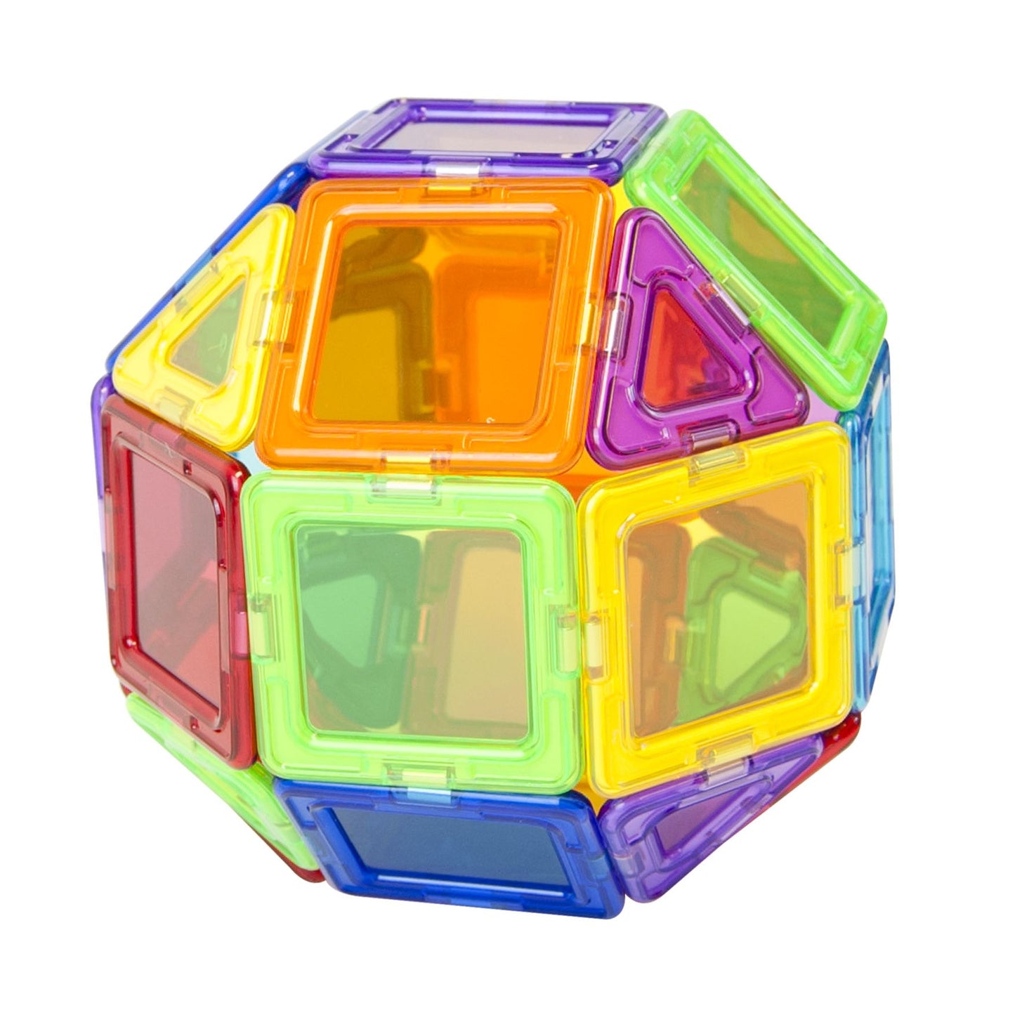 Magformers Solids Clear Rainbow 30 Piece Magnetic Construction Set