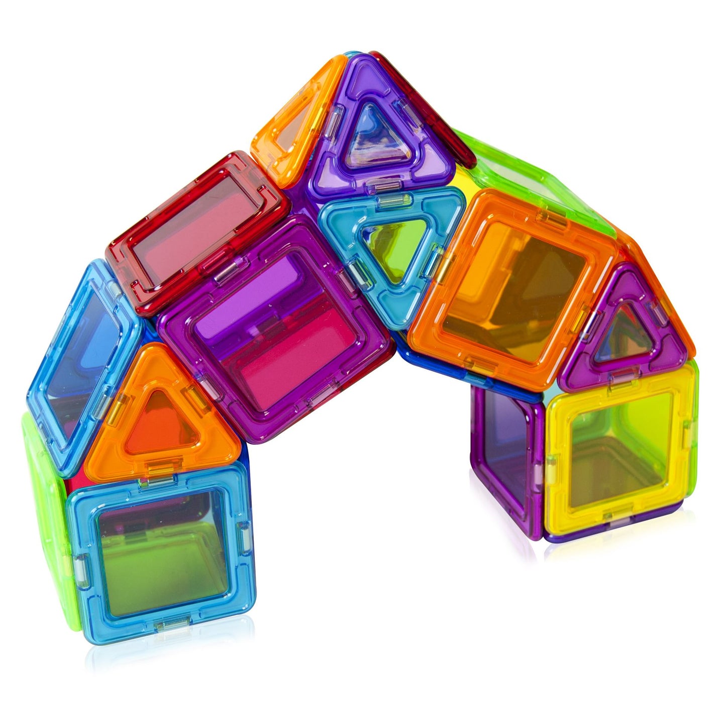 Magformers Solids Clear Rainbow 40 Piece Magnetic Construction Set