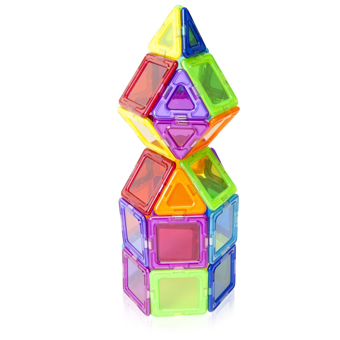 Magformers Solids Clear Rainbow 40 Piece Magnetic Construction Set