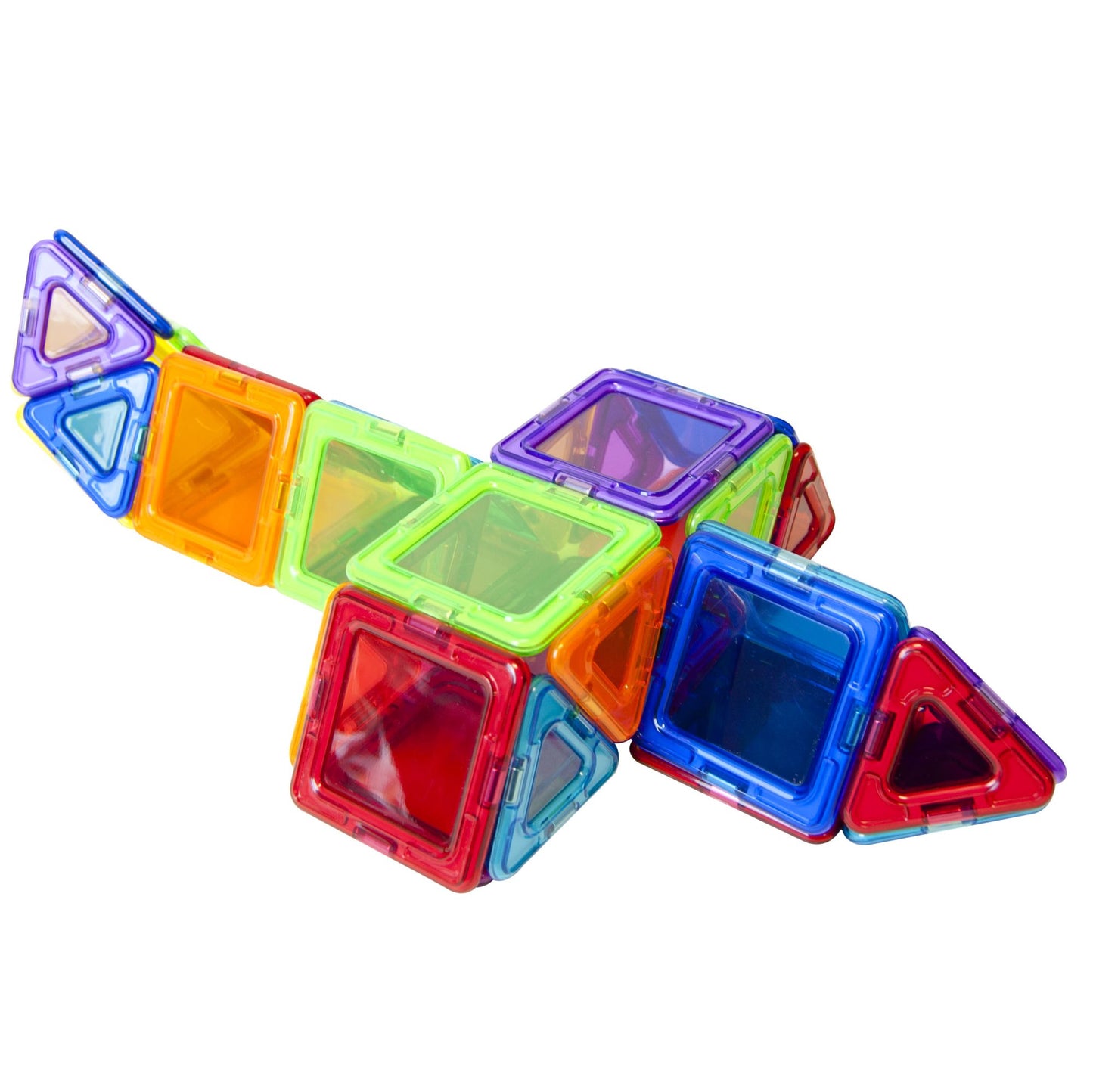 Magformers Solids Clear Rainbow 40 Piece Magnetic Construction Set