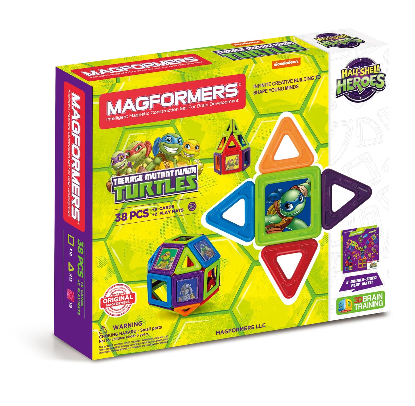 Magformers Teenage Mutant Ninja Turtles 38 Piece Magnetic Construction Set