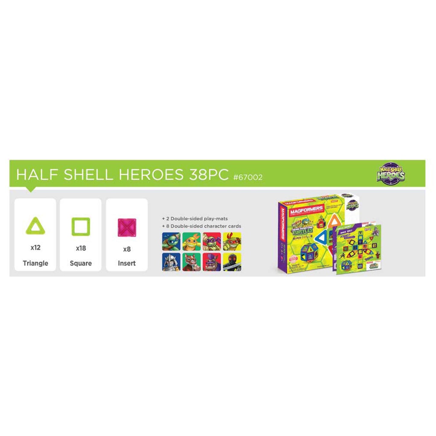 Magformers Teenage Mutant Ninja Turtles 38 Piece Magnetic Construction Set
