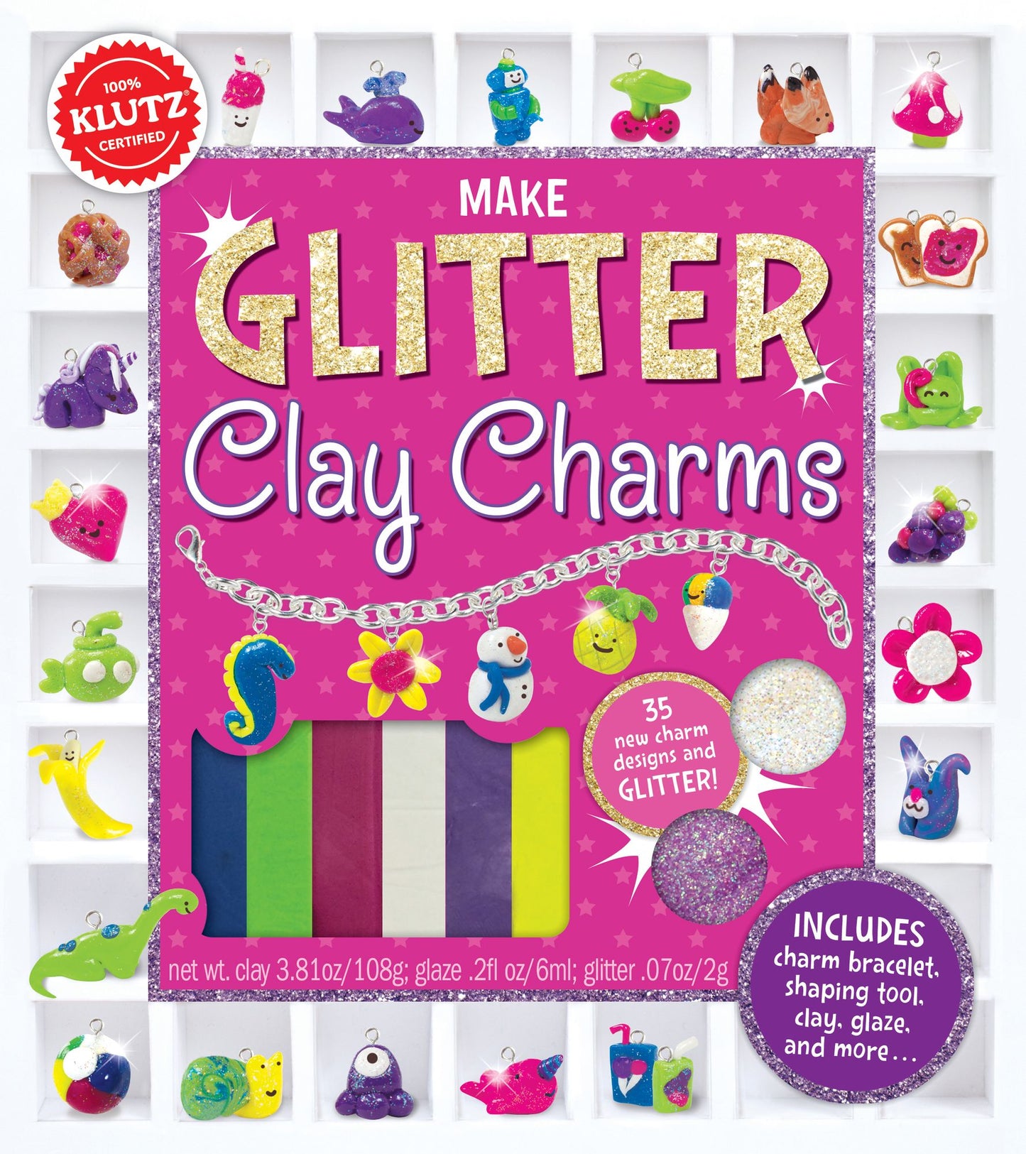 GLITTER CLAY CHARMS