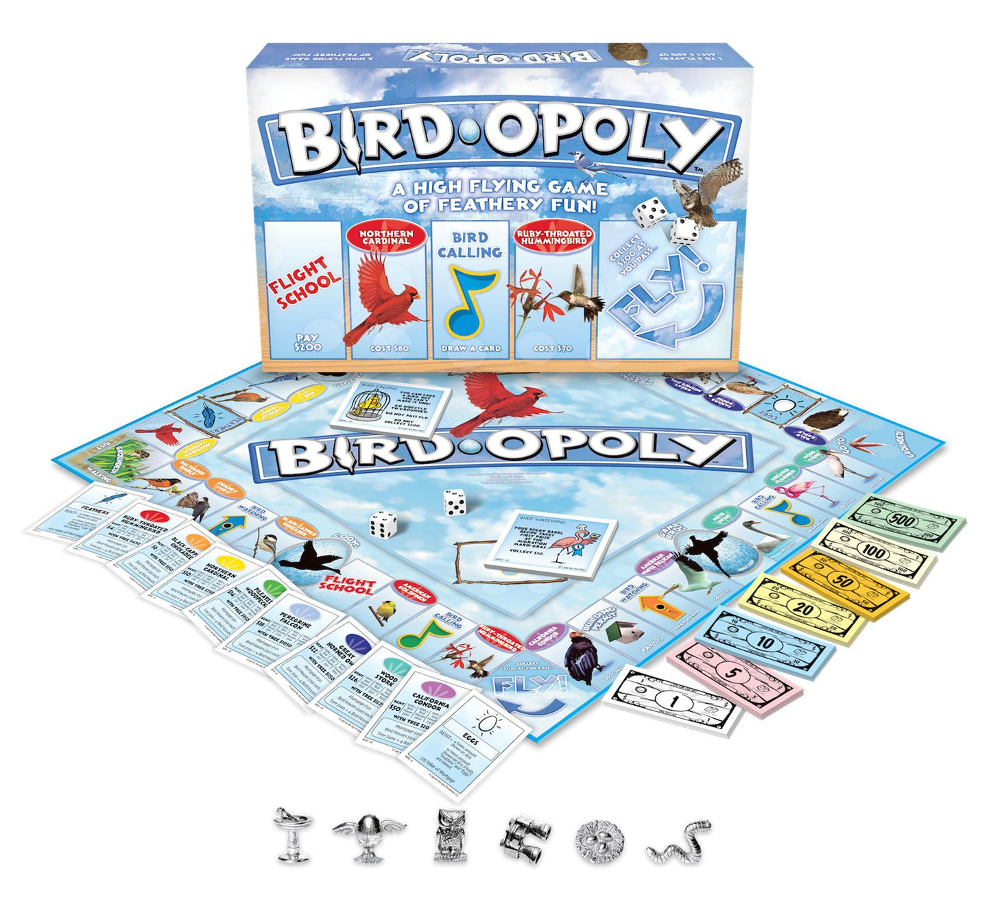Late For The Sky Bird-Opoly Board Game