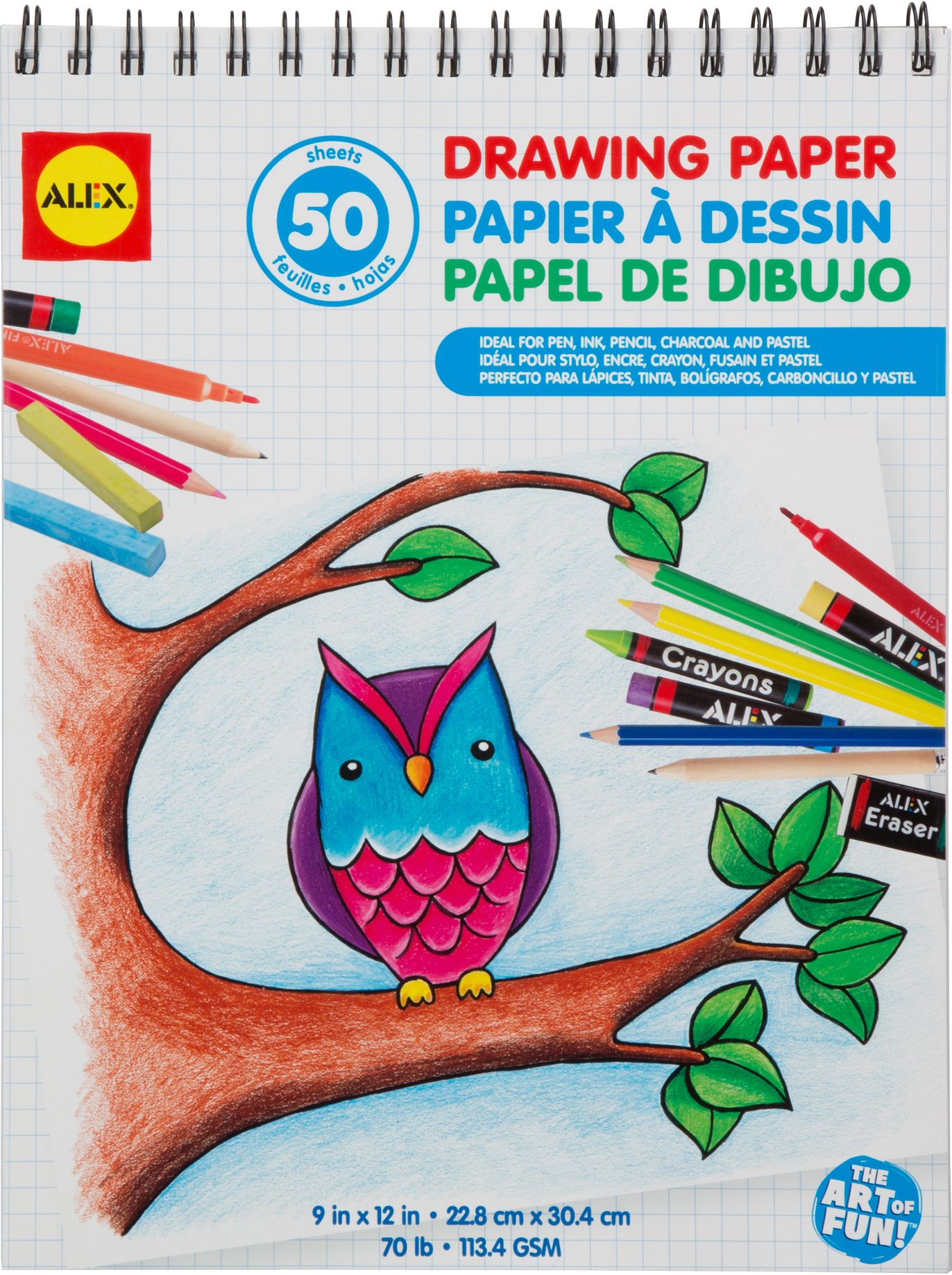 50 Sheets of Drawing Paper in Spiral Sketchbook