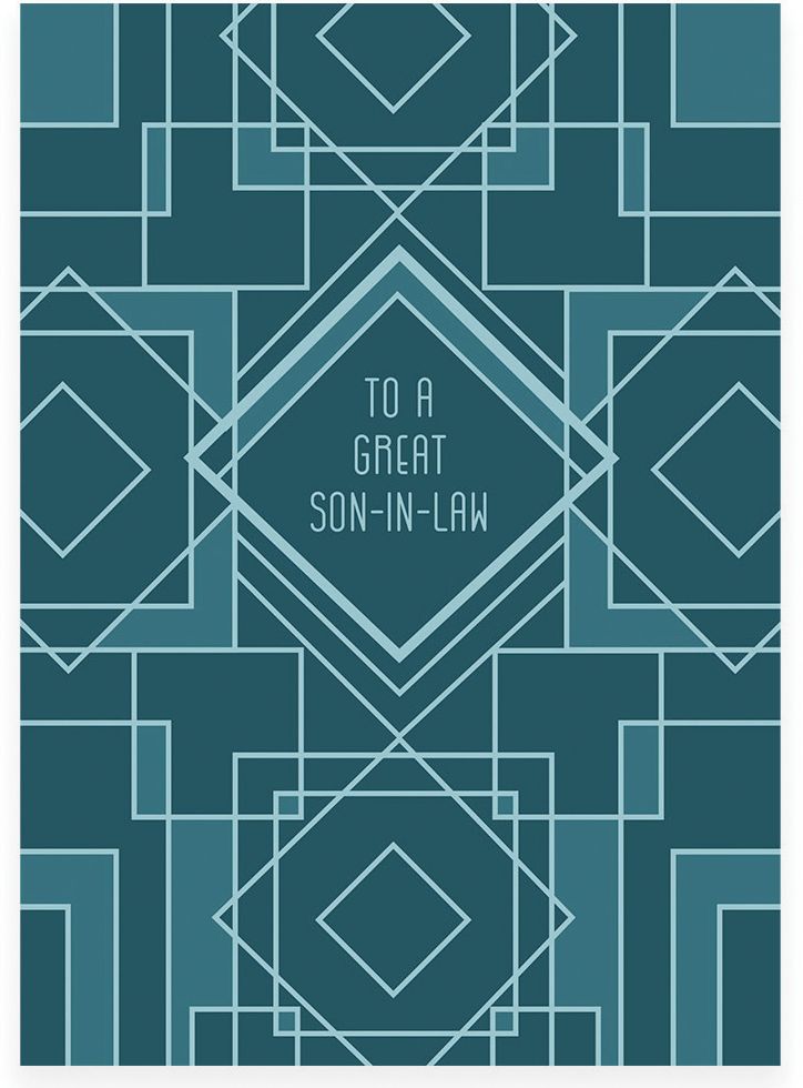 Father's Day Greeting Card Art Deco Son In Law