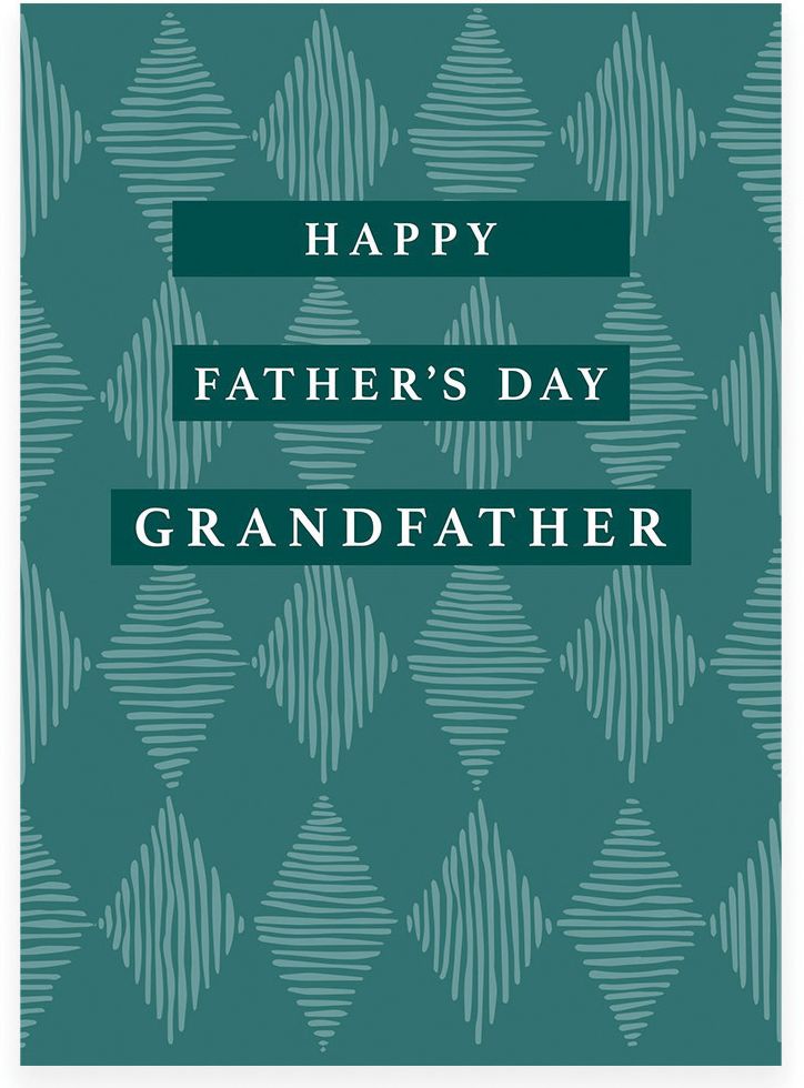 Father's Day Greeting Card Grandfather Diamond Pattern