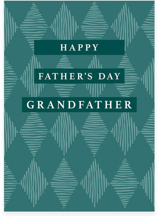 Father's Day Greeting Card Grandfather Diamond Pattern