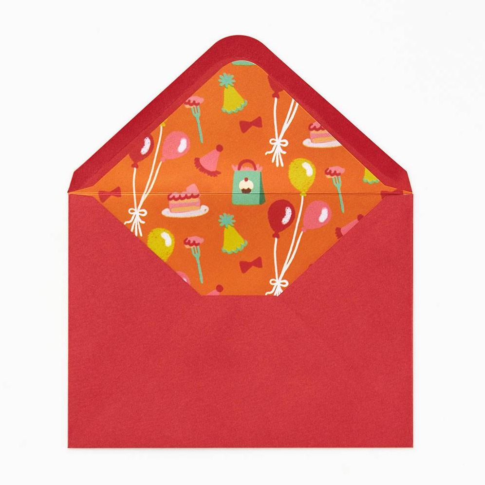 BDAY OFF/EMBL A6 Diecut Happy Bearthday FLD