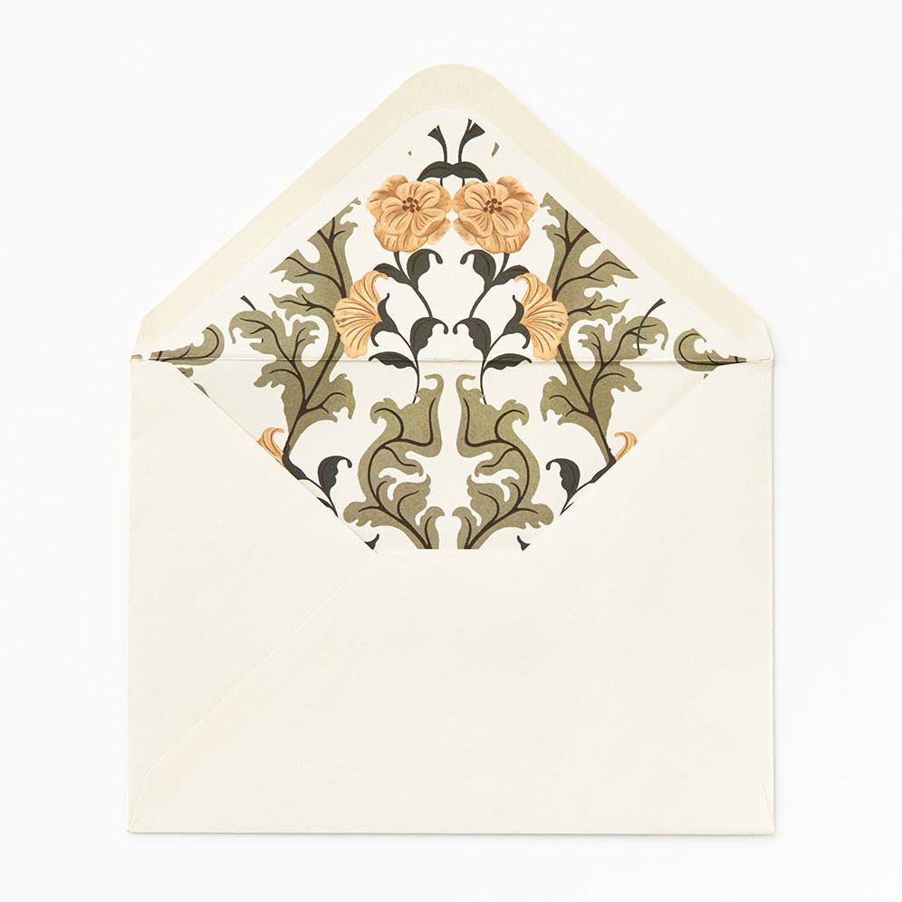 WED OFF/EMBL A6 Diecut Window Floral FLD