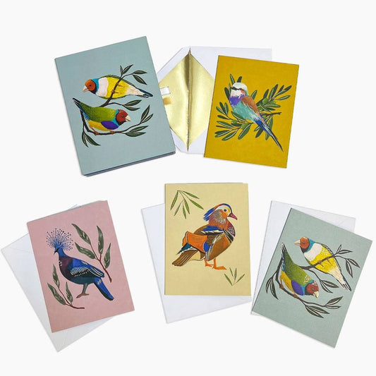 CORR OFF/FOIL A2 Greenery Birds FLD S/12