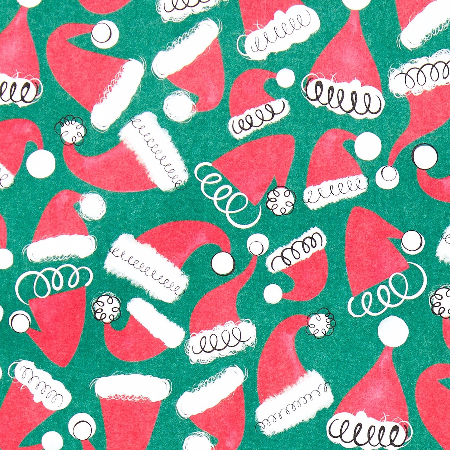 Santa Hats on Green 20x30 Flat Wrap