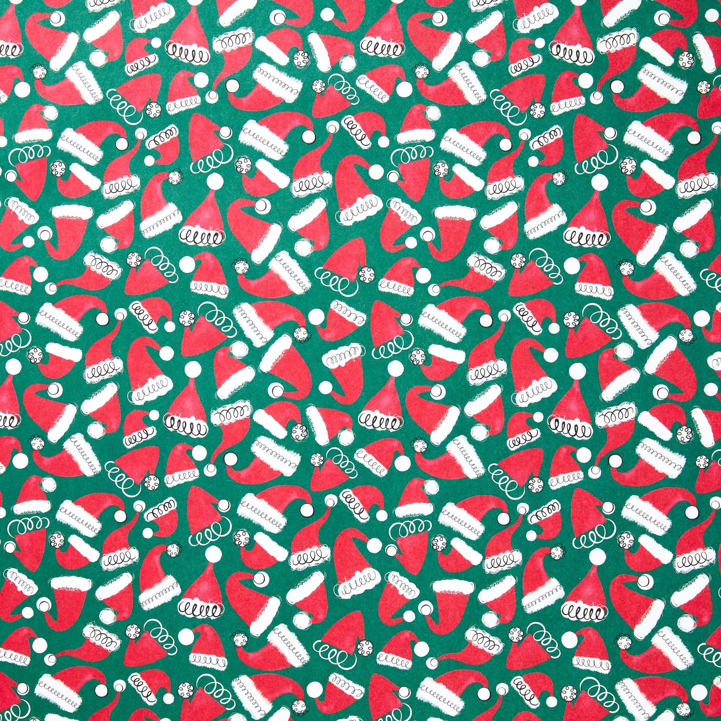 Santa Hats on Green 20x30 Flat Wrap