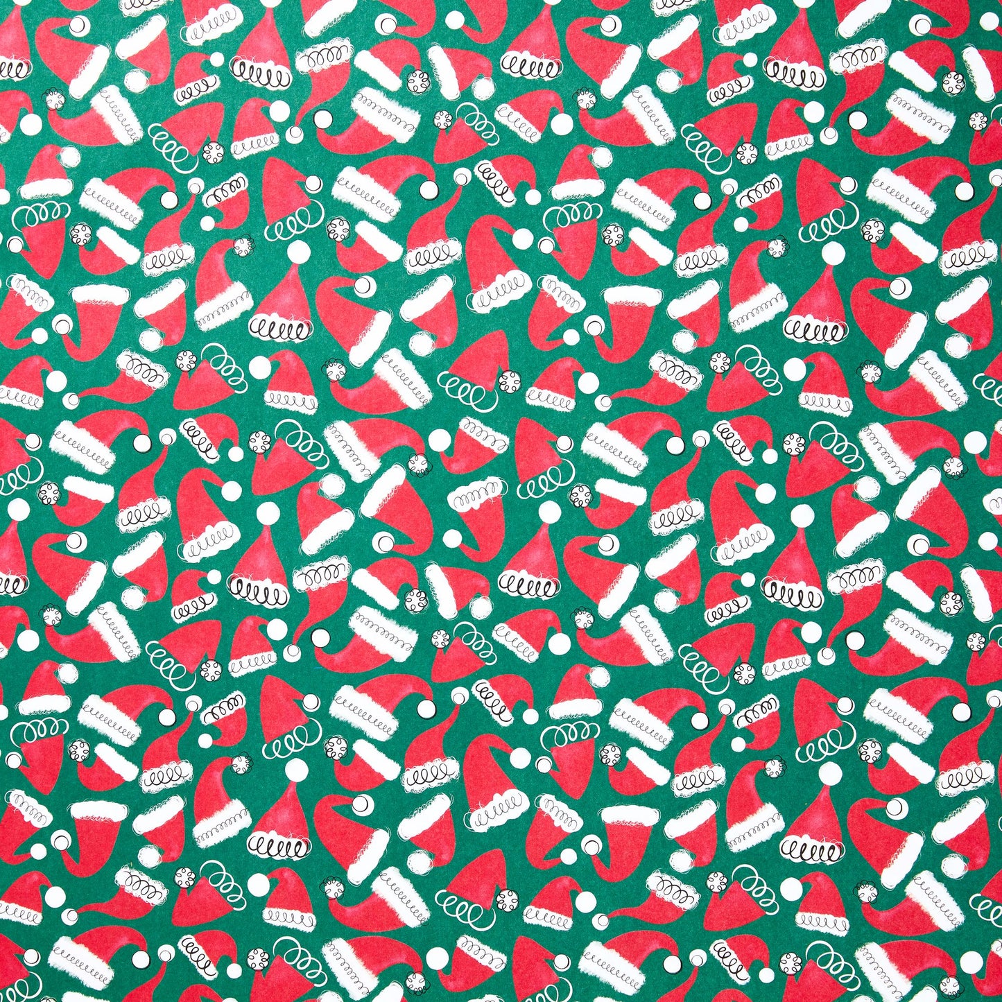 Santa Hats on Green 20x30 Flat Wrap
