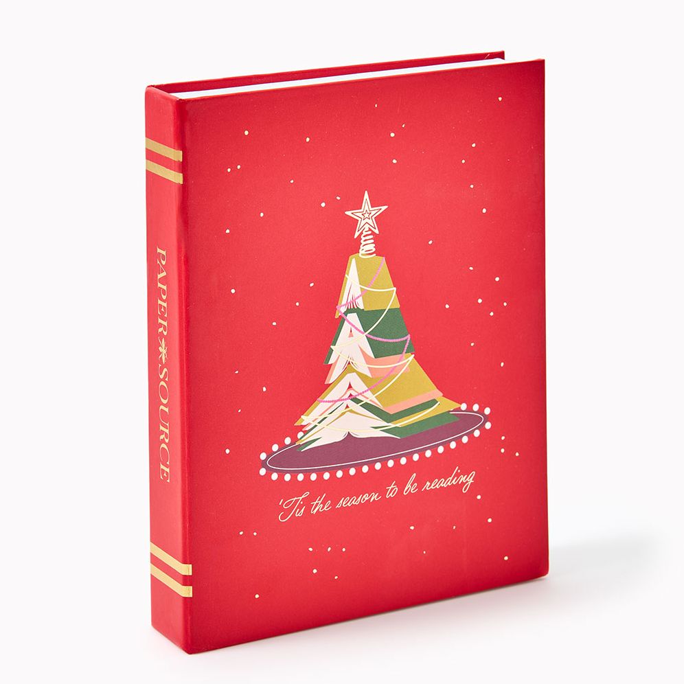 XMAS OFF/FOIL A6 Book Trees FLD S/12