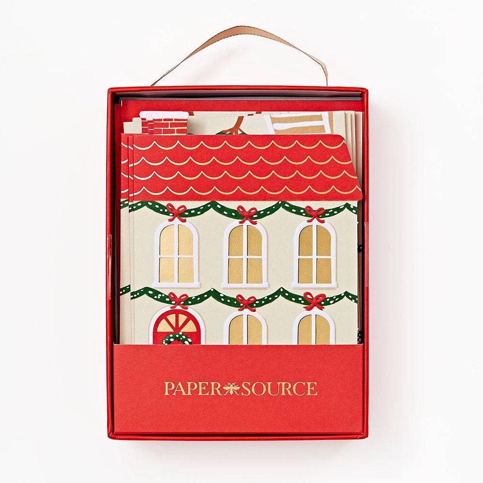 XMAS OFF/FOIL A6 Holiday House FLD S/10