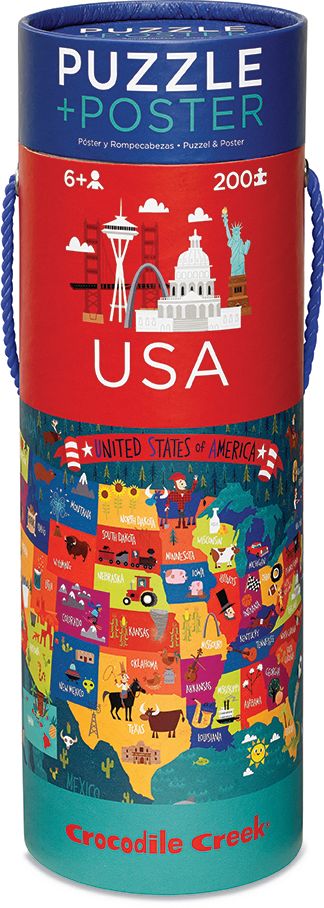 Puzzle & Poster -USA 200 pc