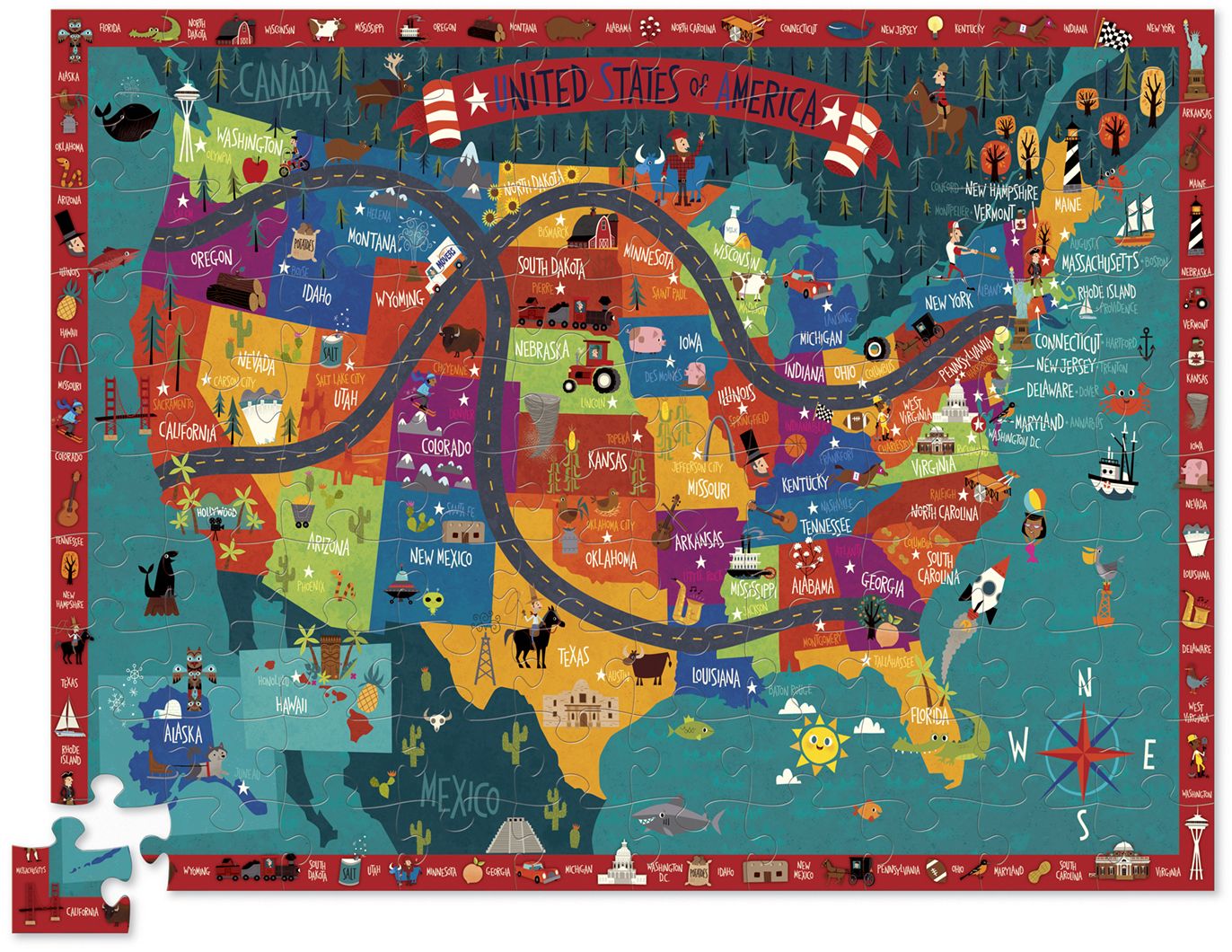 Discover America 100 pc Giant Puzzle