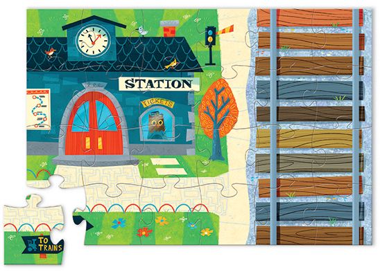 Train Station Puzzle & Play - 24 pc Puzzle