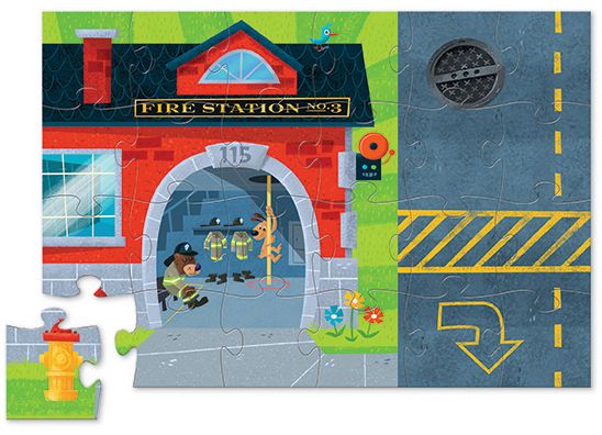 Fire Station Puzzle & Play - 24 pc Puzzle