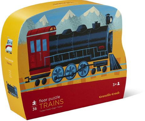 Trains Shaped Box 36 pc Floor Puzzle