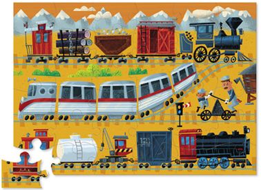 Trains Shaped Box 36 pc Floor Puzzle