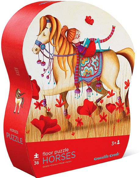 Horse 36 pc Shaped Box Floor Puzzle