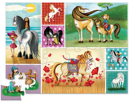 Horse 36 pc Shaped Box Floor Puzzle